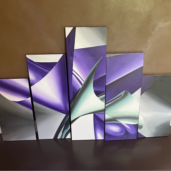 Original Purple oil Canvas painting!!Beautiful print I loved it - I bought 2 - Picture 6 of 6